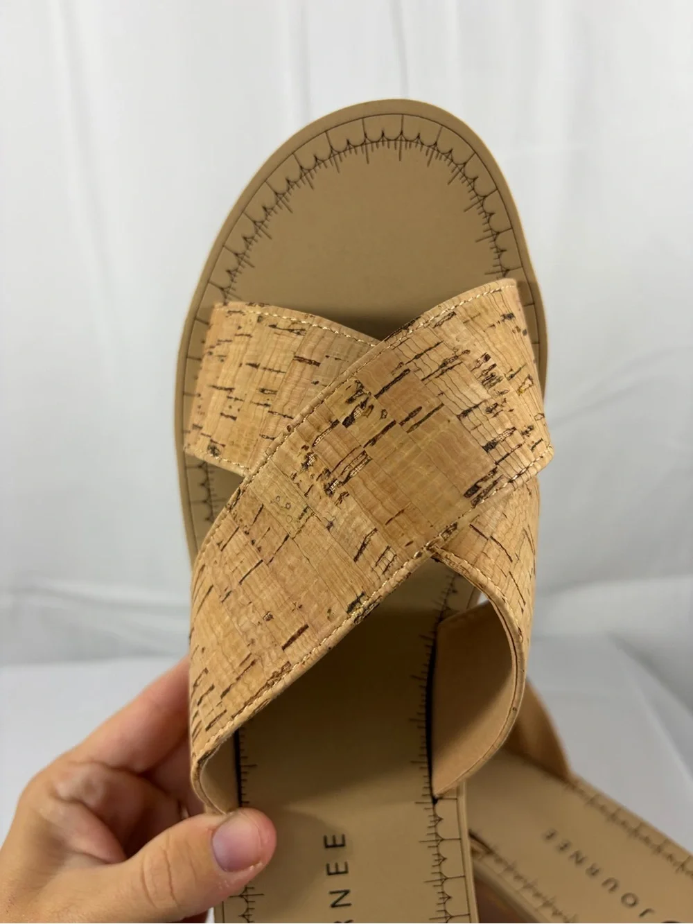 NWT Journee Women’s Size 12 Cork Wedge Sandals